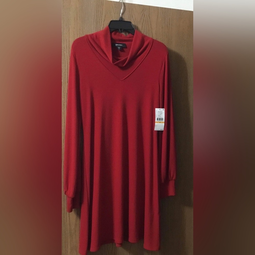Red turtleneck dress new with tags